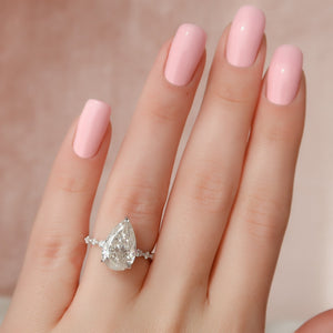 The Lindsey Set With A 3 Carat Pear Moissanite