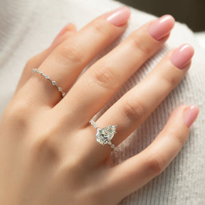 The Lindsey Set With A 3 Carat Pear Moissanite