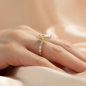 The Lindsey Set With A 1.5 Carat Pear Lab Diamond
