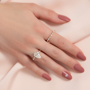 The Lindsey Set With A 1.5 Carat Pear Lab Diamond
