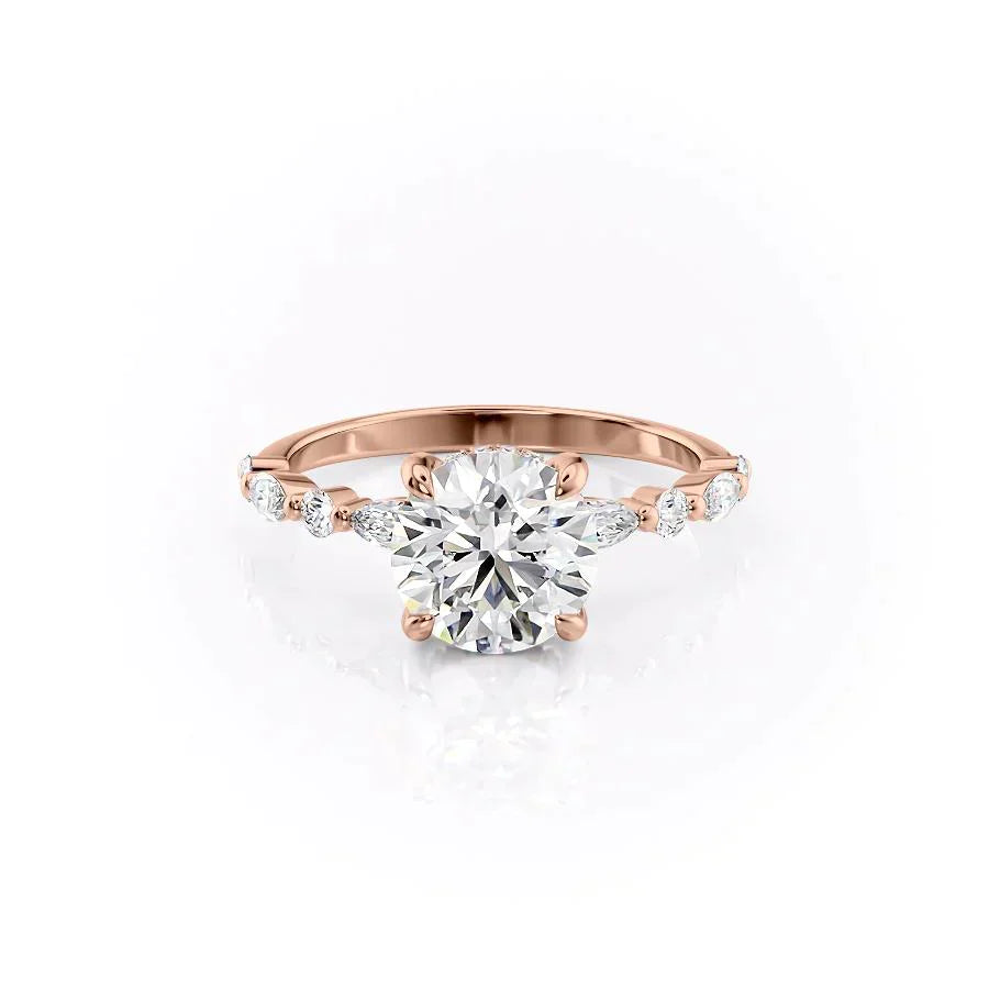 The Lindsey Set With A 3 Carat Round Moissanite