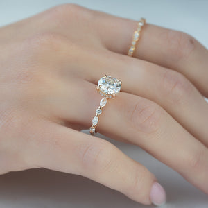 The Lindsey Set With A 3 Carat Round Lab Diamond