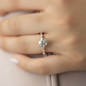 The Lindsey Set With A 3 Carat Round Lab Diamond