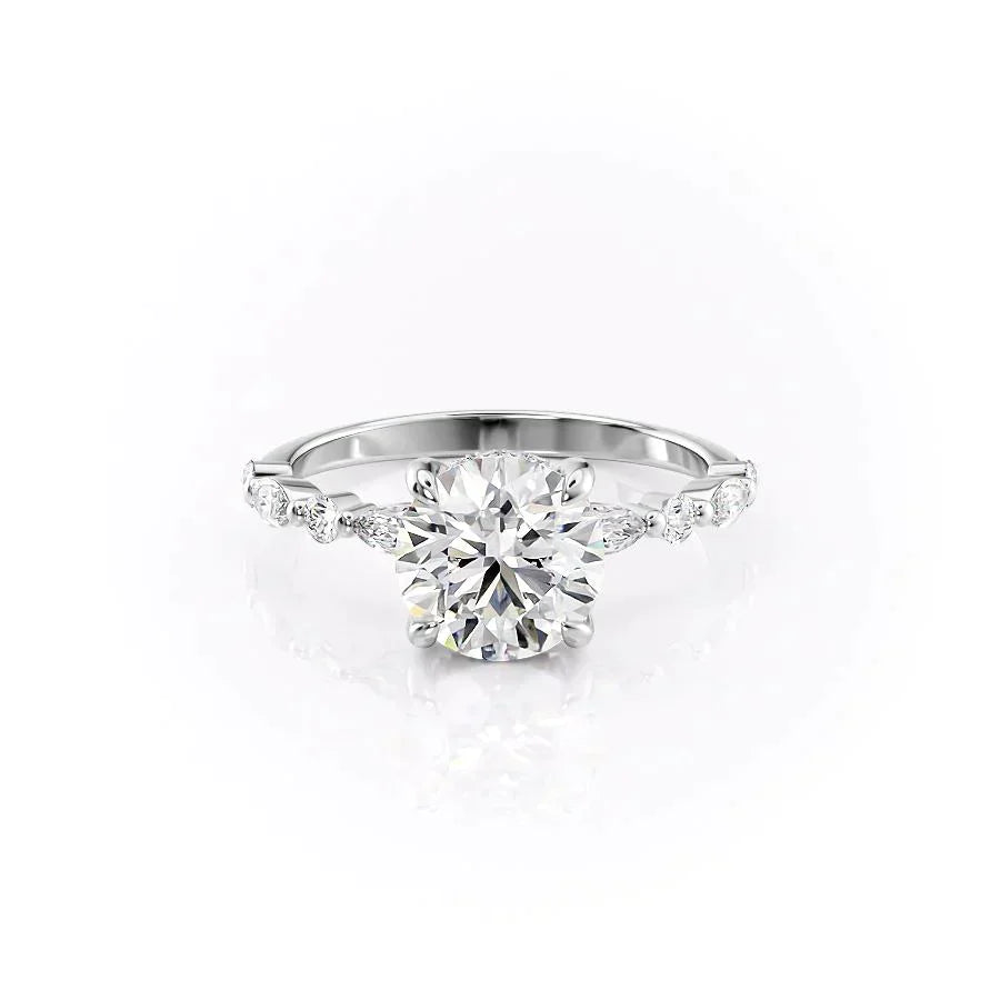 The Lindsey Set With A 4 Carat Round Moissanite