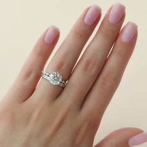 The Lindsey Set With A 3 Carat Round Moissanite