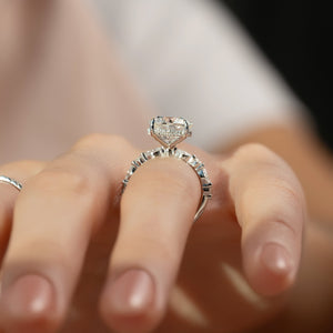 The Lindsey Set With A 3 Carat Round Moissanite