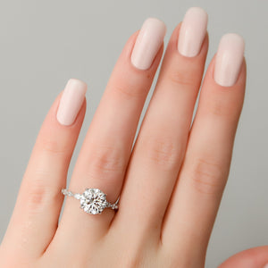 The Lindsey Set With A 3 Carat Round Moissanite