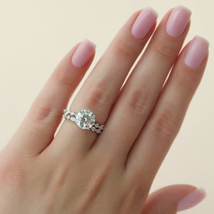 The Lindsey Set With A 3 Carat Round Moissanite