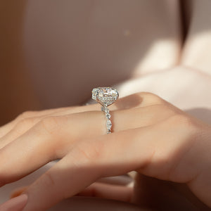 The Lindsey Set With A 3 Carat Round Moissanite