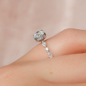 The Lindsey Set With A 3 Carat Round Moissanite