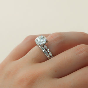 The Lindsey Set With A 3 Carat Round Moissanite