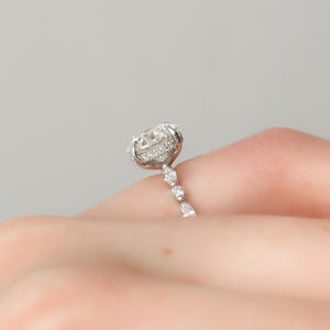The Lindsey Set With A 3 Carat Round Moissanite