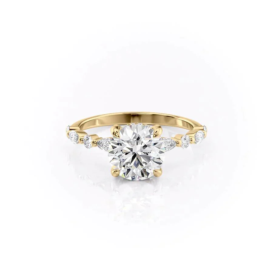 The Lindsey Set With A 3 Carat Round Moissanite