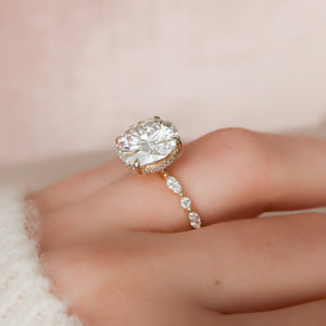 The Lindsey Set With A 3 Carat Round Moissanite