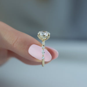 The Lindsey Set With A 3 Carat Round Moissanite