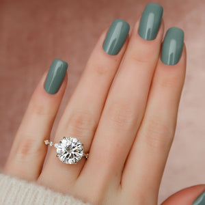 The Lindsey Set With A 3 Carat Round Moissanite