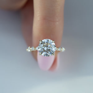 The Lindsey Set With A 3 Carat Round Moissanite