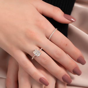 The Lindsey Set With A 3 Carat Radiant Lab Diamond
