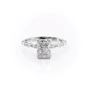 The Lindsey Set With A 2 Carat Radiant Moissanite