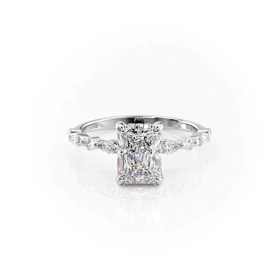 The Lindsey Set With A 2 Carat Radiant Lab Diamond