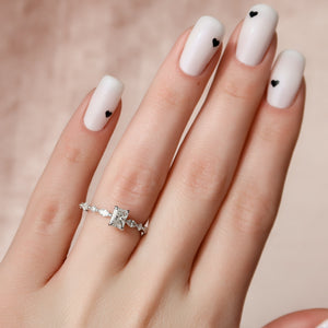 The Lindsey Set With A 3 Carat Radiant Moissanite