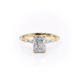 The Lindsey Set With A 2.5 Carat Radiant Lab Diamond