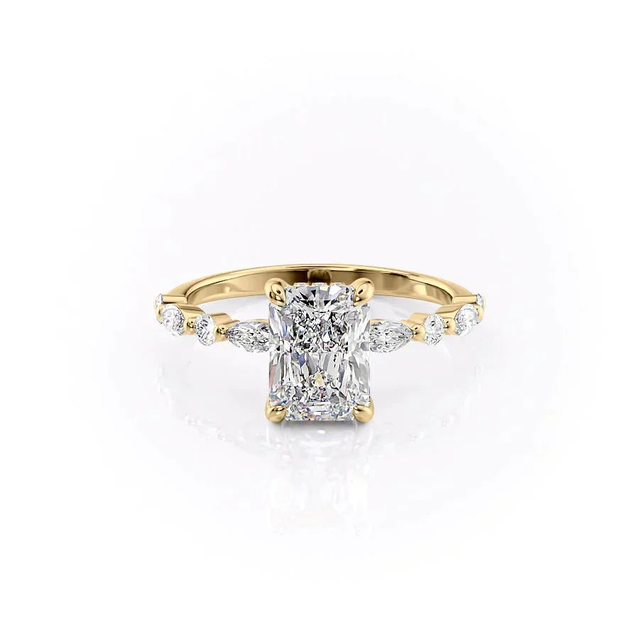 The Lindsey Set With A 1 Carat Radiant Moissanite