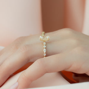 The Lindsey Set With A 2 Carat Radiant Moissanite