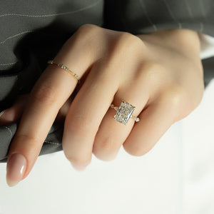 The Lindsey Set With A 2 Carat Radiant Moissanite