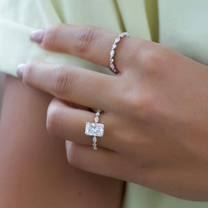 The Lindsey Set With A 2 Carat Radiant Moissanite