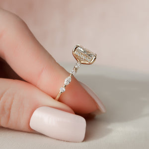 The Lindsey Set With A 2 Carat Radiant Moissanite