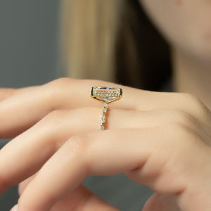 The Lindsey Set With A 2 Carat Radiant Moissanite