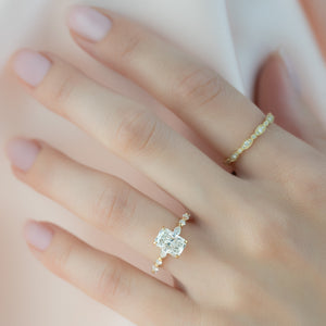 The Lindsey Set With A 2 Carat Radiant Moissanite
