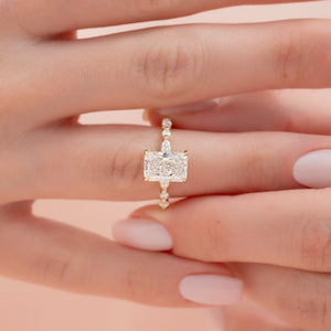 The Lindsey Set With A 2 Carat Radiant Moissanite