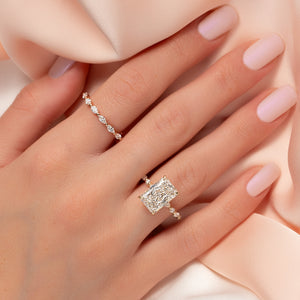 The Lindsey Set With A 2 Carat Radiant Moissanite