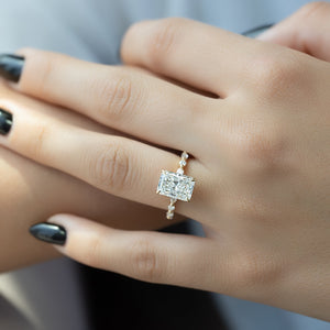 The Lindsey Set With A 2 Carat Radiant Moissanite