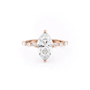 The Lindsey Set With A 3 Carat Marquise Lab Diamond