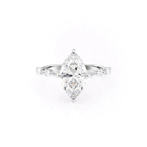The Lindsey Set With A 1.5 Carat Marquise Lab Diamond