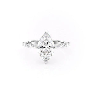 The Lindsey Set With A 5 Carat Marquise Moissanite