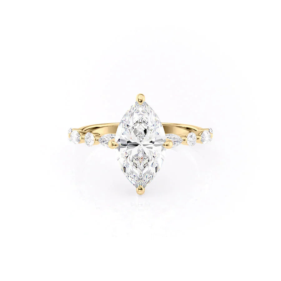 The Lindsey Set With A 1 Carat Marquise Moissanite