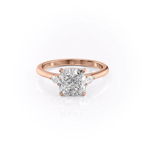 The Pears Liv Set With A 5 Carat Cushion Moissanite
