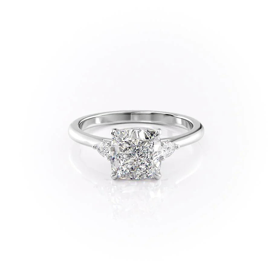 The Pears Liv Set With A 1.5 Carat Cushion Lab Diamond