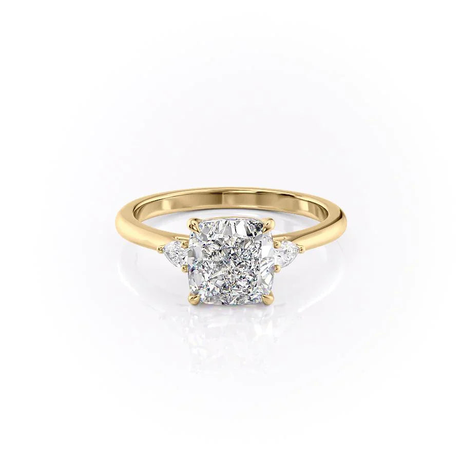The Pears Liv Set With A 1 Carat Cushion Moissanite