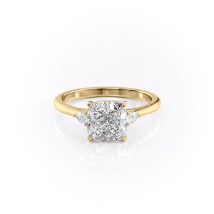 The Pears Liv Set With A 3 Carat Cushion Moissanite