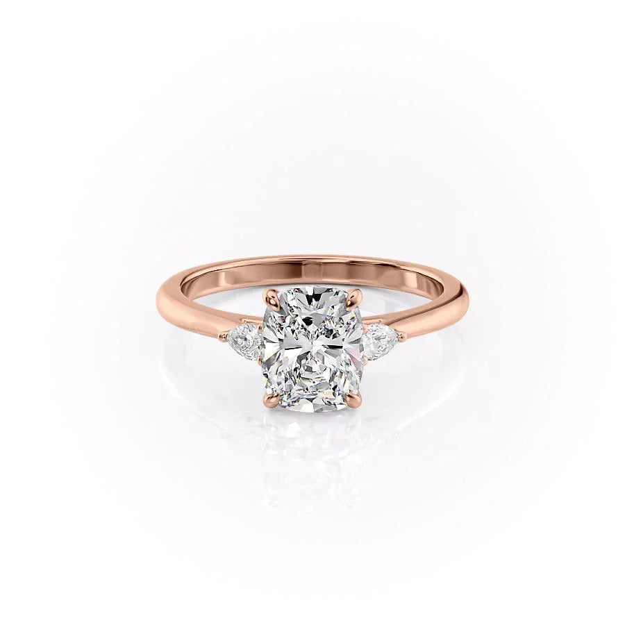 The Pears Liv Set With A 5 Carat Elongated Cushion Moissanite