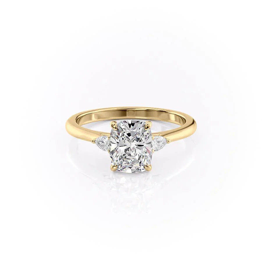 The Pears Liv Set With A 5 Carat Elongated Cushion Moissanite