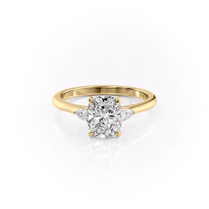 The Pears Liv Set With A 2 Carat Elongated Cushion Lab Diamond