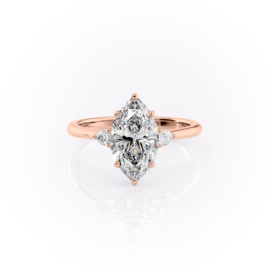 The Pears Liv Set With A 1 Carat Marquise Lab Diamond