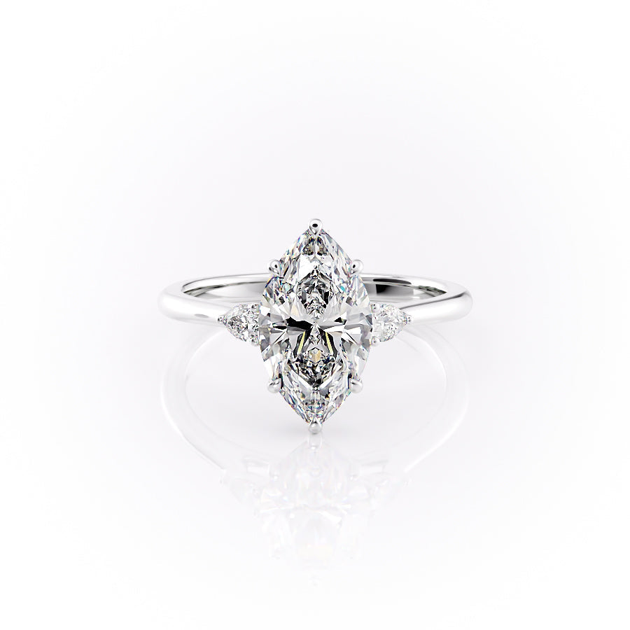 The Pears Liv Set With A 2.5 Carat Marquise Lab Diamond