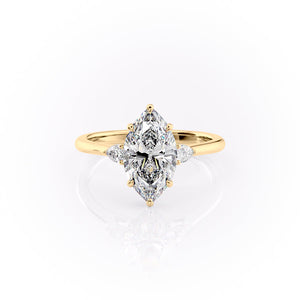 The Pears Liv Set With A 3 Carat Marquise Moissanite